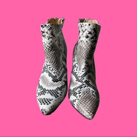 Quipid Snakeskin Ankle Booties - Picture 2 of 2
